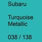 Preview: Subaru, Turquoise Metallic, 038 / 138.